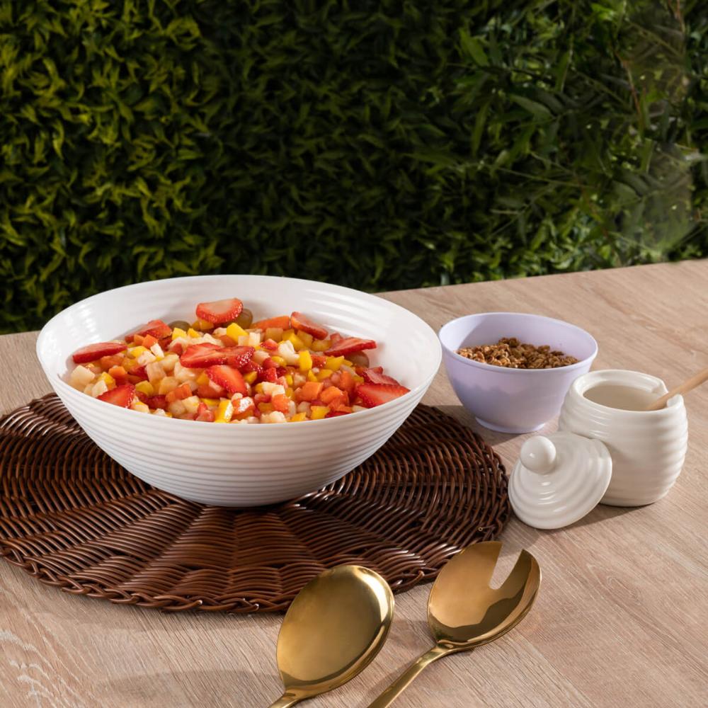 Conjunto 24 Bowls de Melamina Brancas para Restaurantes Refe