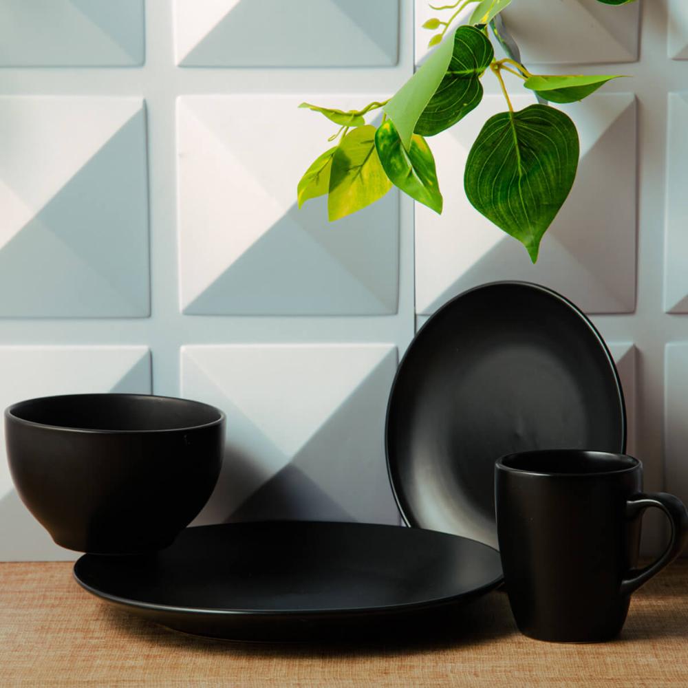 Conjunto 50 Bowls de Cerâmica 680ml Preto Oriental Restauran
