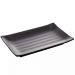 Conjunto 6 Pratos de Sushi Melamina Lyor Tóquio Preto 17x11cm Travessas Retangular
