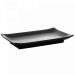 Conjunto 6 Pratos de Sushi Melamina Lyor Tóquio Preto 17x11cm Travessas Retangular