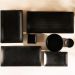 Conjunto 6 Pratos de Sushi Melamina Lyor Tóquio Preto 17x11cm Travessas Retangular