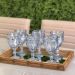 Conjunto 6 Taças de Vidro 325ml Diamond Azul Metalizado Lyor