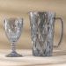 Conjunto 6 Taças de Vidro 325ml Diamond Azul Metalizado Lyor