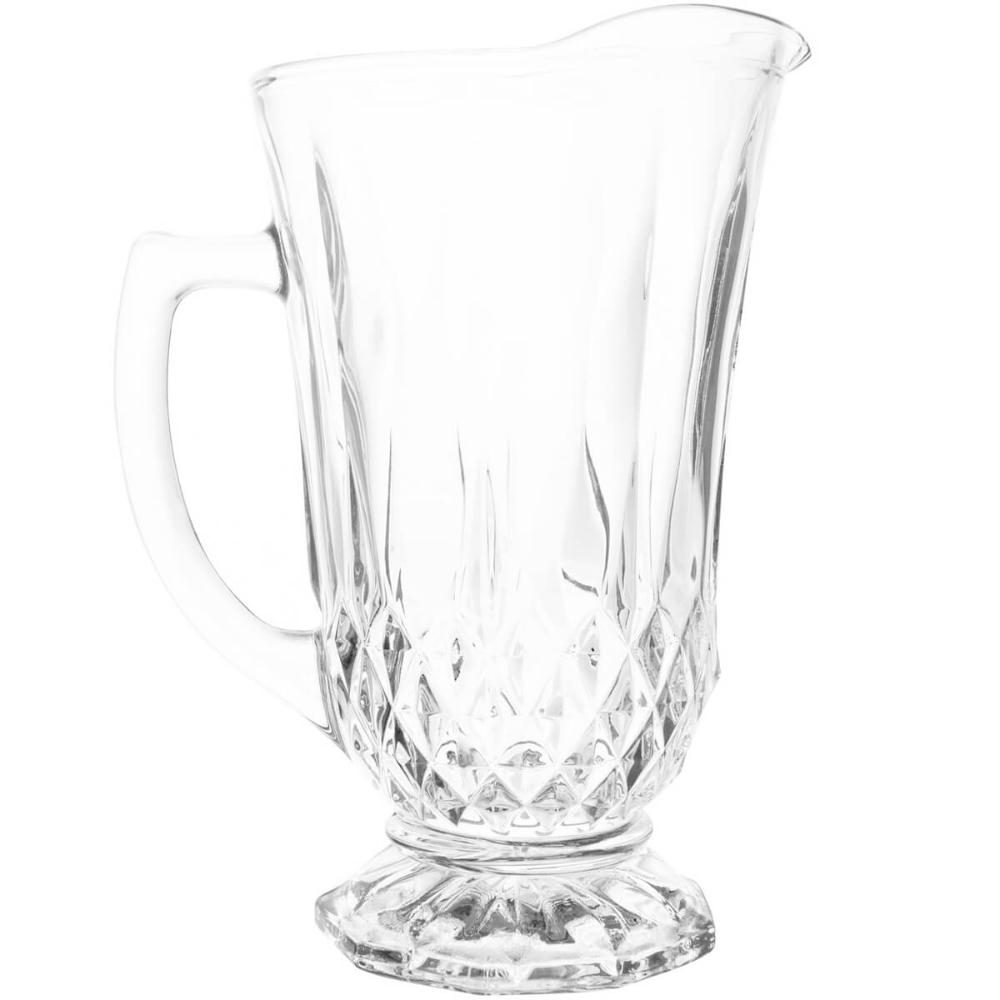 Conjunto Jarra 1,25L e 6 Copos de Vidro 260ml Lyor Diamante para Servir Sucos Água