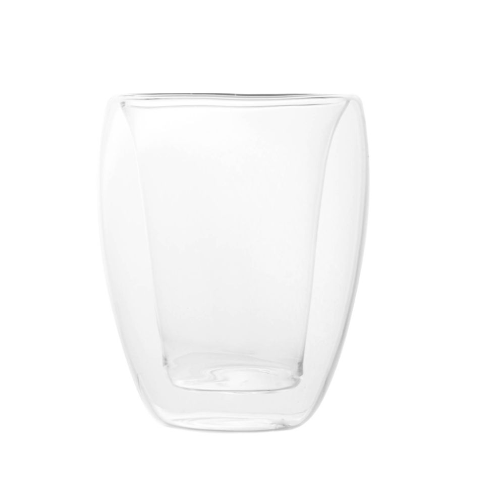 Conjunto com 2 Copos de Chá Parede Dupla Modern Transparente