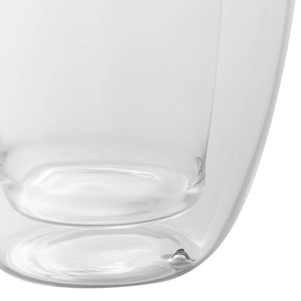 Conjunto com 2 Copos de Chá Parede Dupla Modern Transparente