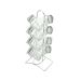 Conjunto com 8 Potes para Temperos Nuance Incolor e Prata