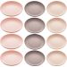 Conjunto de 12 Pratos Bambu Lyor Raso 27cm Coloridos Bandeja