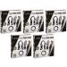 Conjunto de 5 Kits de Acessórios para Vinho 4 Peças Lyor em Aço Inox Preto Profissional Saca Rolhas Bico Dosador