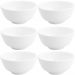 Conjunto de 6 Cumbucas de Porcelana Brancas 200ml Bowls Lyor Clean Pequenos 10,5x5cm
