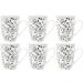 Conjunto de 6 Xícaras de Chá 310ml de Porcelana com Infusor