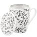 Conjunto de 6 Xícaras de Chá 310ml de Porcelana com Infusor