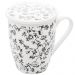 Conjunto de 6 Xícaras de Chá 310ml de Porcelana com Infusor