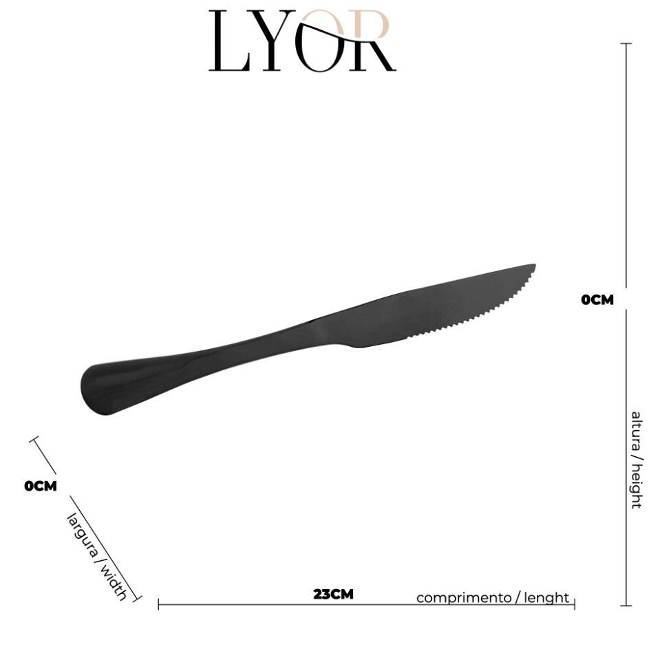 Conjunto de Talheres com 24 Peças Positano Preto