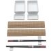Conjunto para Sushi 10 peças em Bambu e Cerâmica Kyoto Lyor Comida Japonesa para 2 Pessoas
