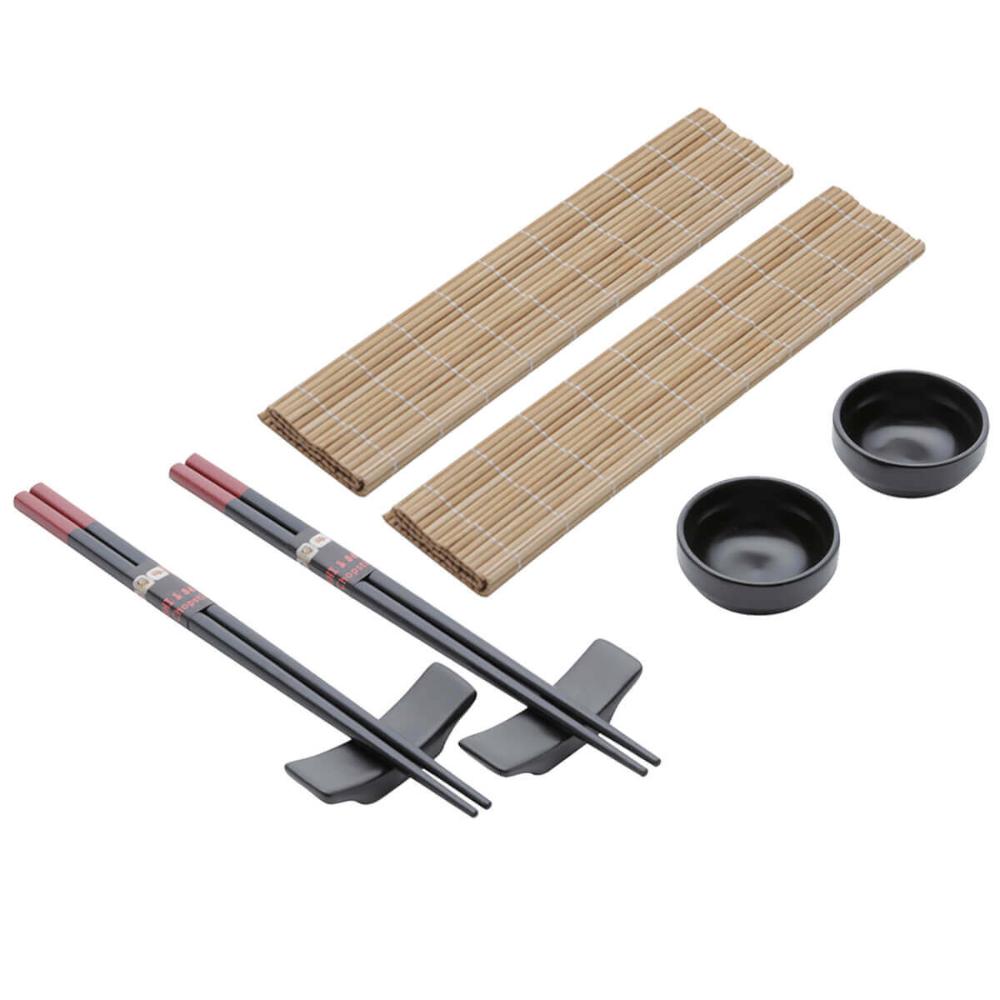 Conjunto para Sushi 4 Pessoas Lyor Esteira Molheira Suporte Hashi Yokohama Japonês