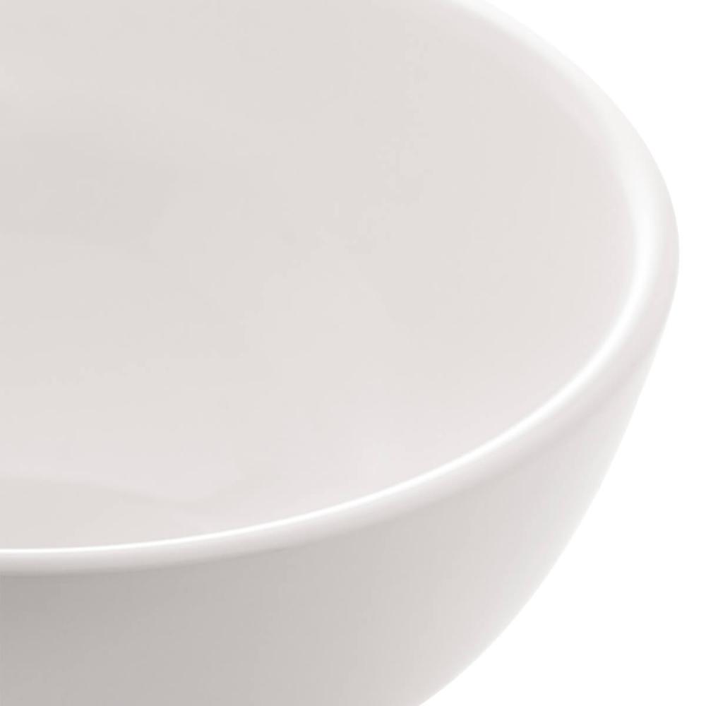 Cumbuca de Porcelana Branca Lyor 540ml para Saladas Sopas Frutas Bowl Tigela Clean