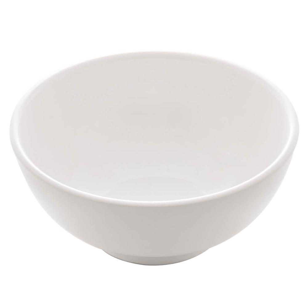 Cumbuca de Porcelana Branca Lyor 540ml para Saladas Sopas Frutas Bowl Tigela Clean