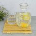 Garrafa Lyor 500ml para Água Moringa de Vidro Faces com Copo