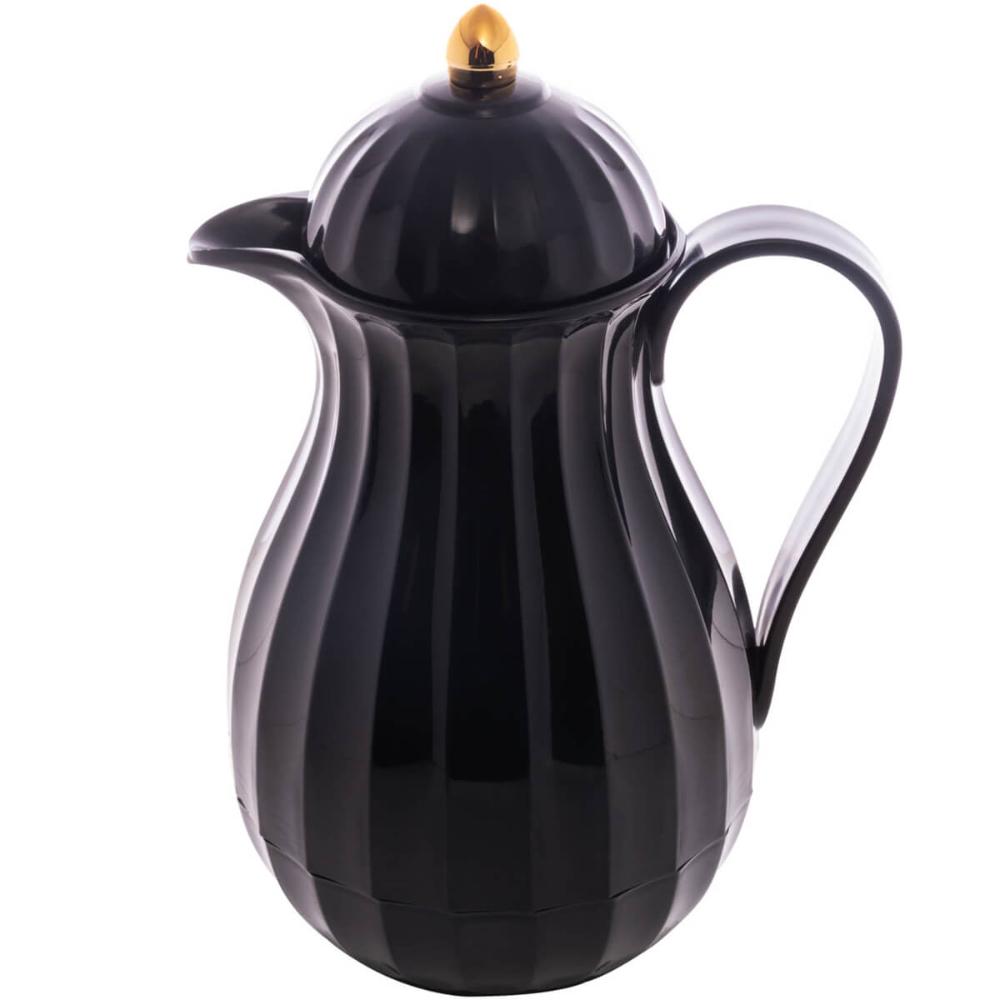Garrafa Térmica Café Vintage Lyor Preta 1L Bule Plástico Jumeirah Bebidas