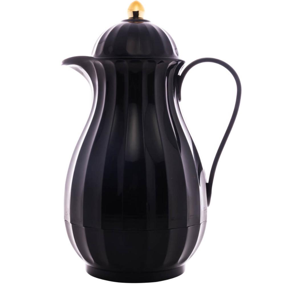Garrafa Térmica Café Vintage Lyor Preta 1L Bule Plástico Jumeirah Bebidas