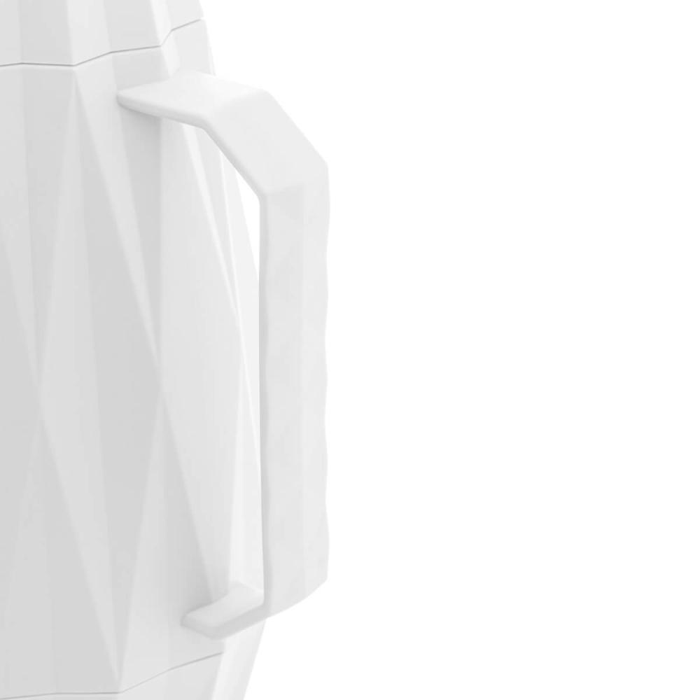 Garrafa Térmica Diamond Lyor 1L Plástica Branca Bule Café Ch