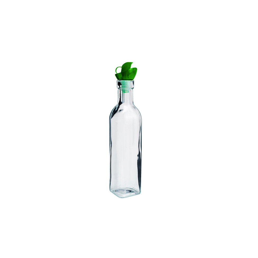 Garrafa de Vidro para Azeite Volt Incolor e Verde 200 ml