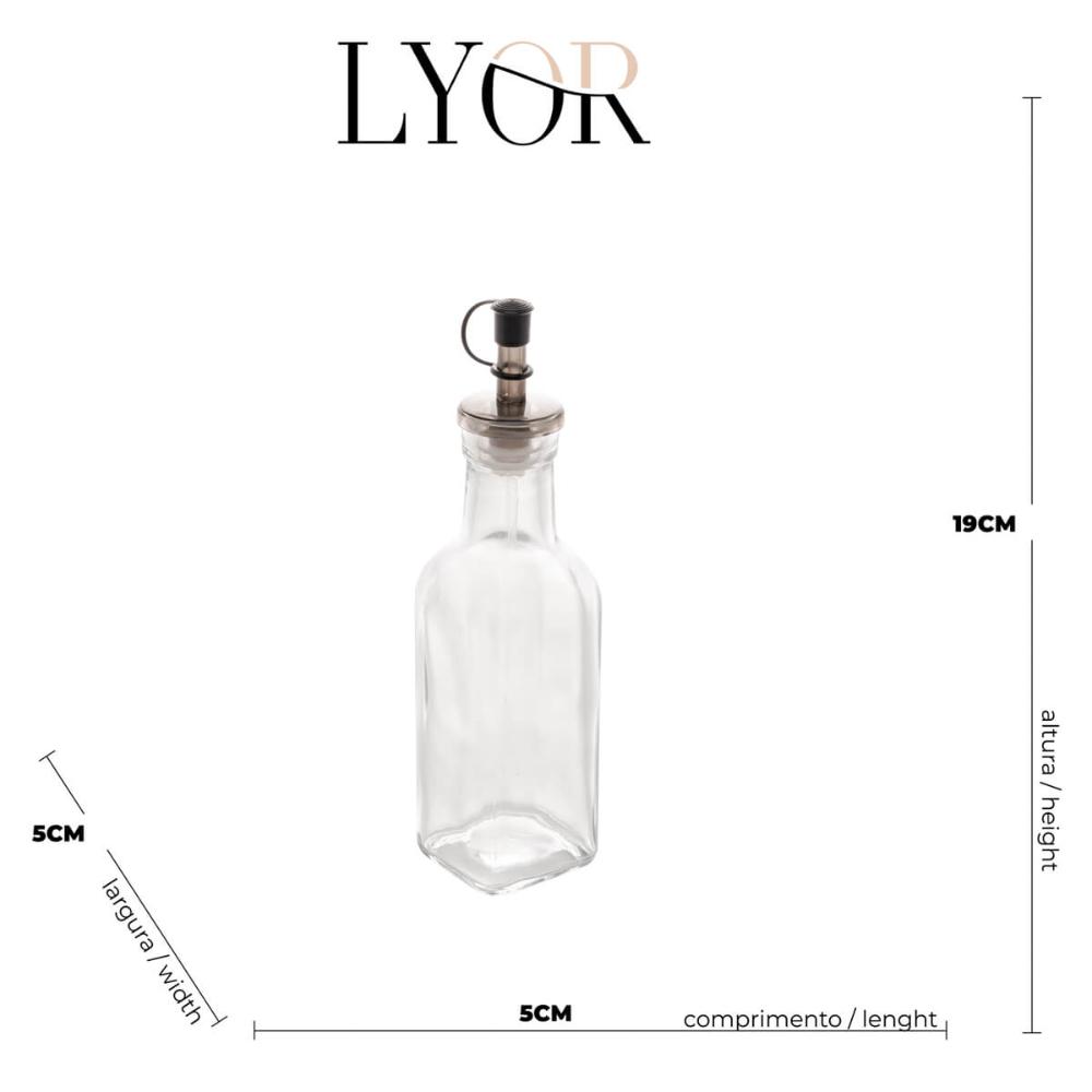 Garrafa de Vidro para Azeite com Bico Dosador 200ml Lyor Fra