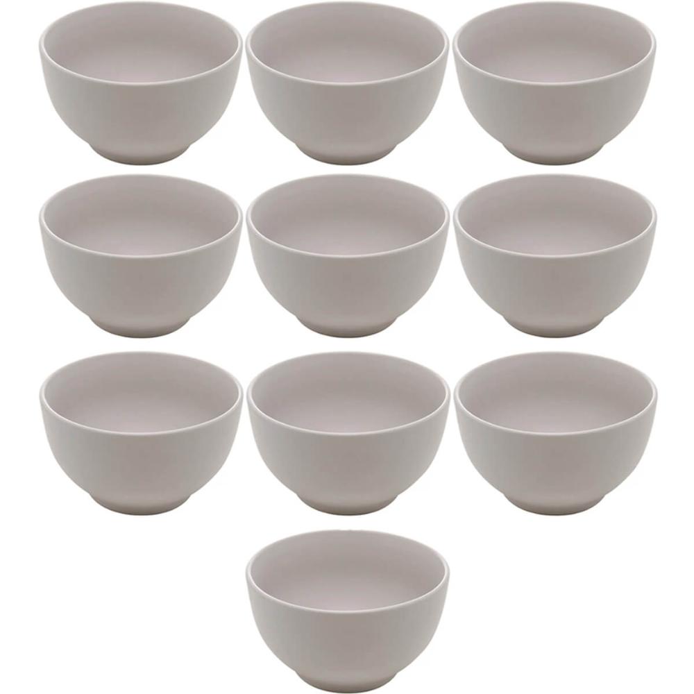 Jogo 10 Cumbucas de Cerâmica 680ml para Restaurantes Sopas Caldos Sobremesas Cronus Lyor
