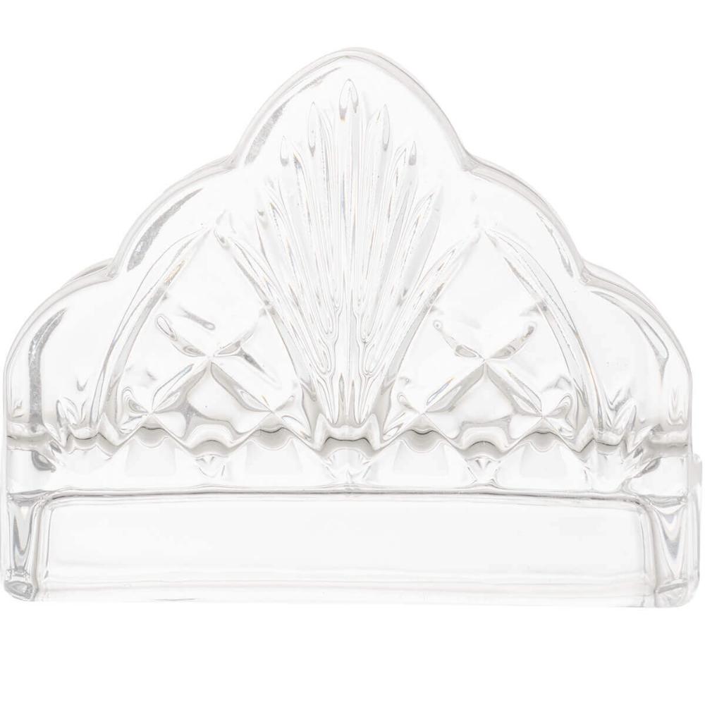 Jogo 10 Suporte para Papel de Mesa 12,5cm Cristal Dublin Lyor Porta Guardanapos