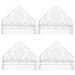Jogo 10 Suporte para Papel de Mesa 12,5cm Cristal Dublin Lyor Porta Guardanapos