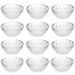 Jogo 12 Potes para Sobremesa Bowls Tigelas de Vidro 350ml King Lyor Transparente