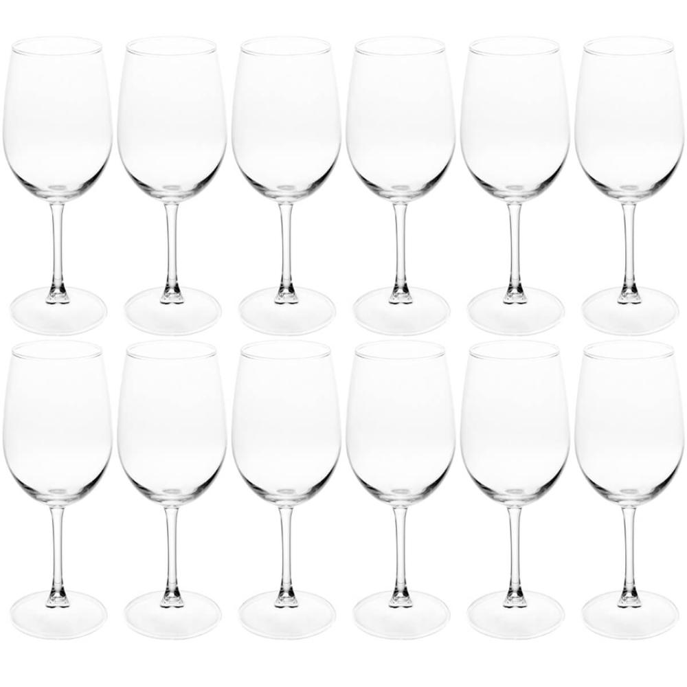 Jogo 12 Taças de Vinho 420ml Vidro Lyor Gourmet Degustação de Vinho Tinto Branco Rose