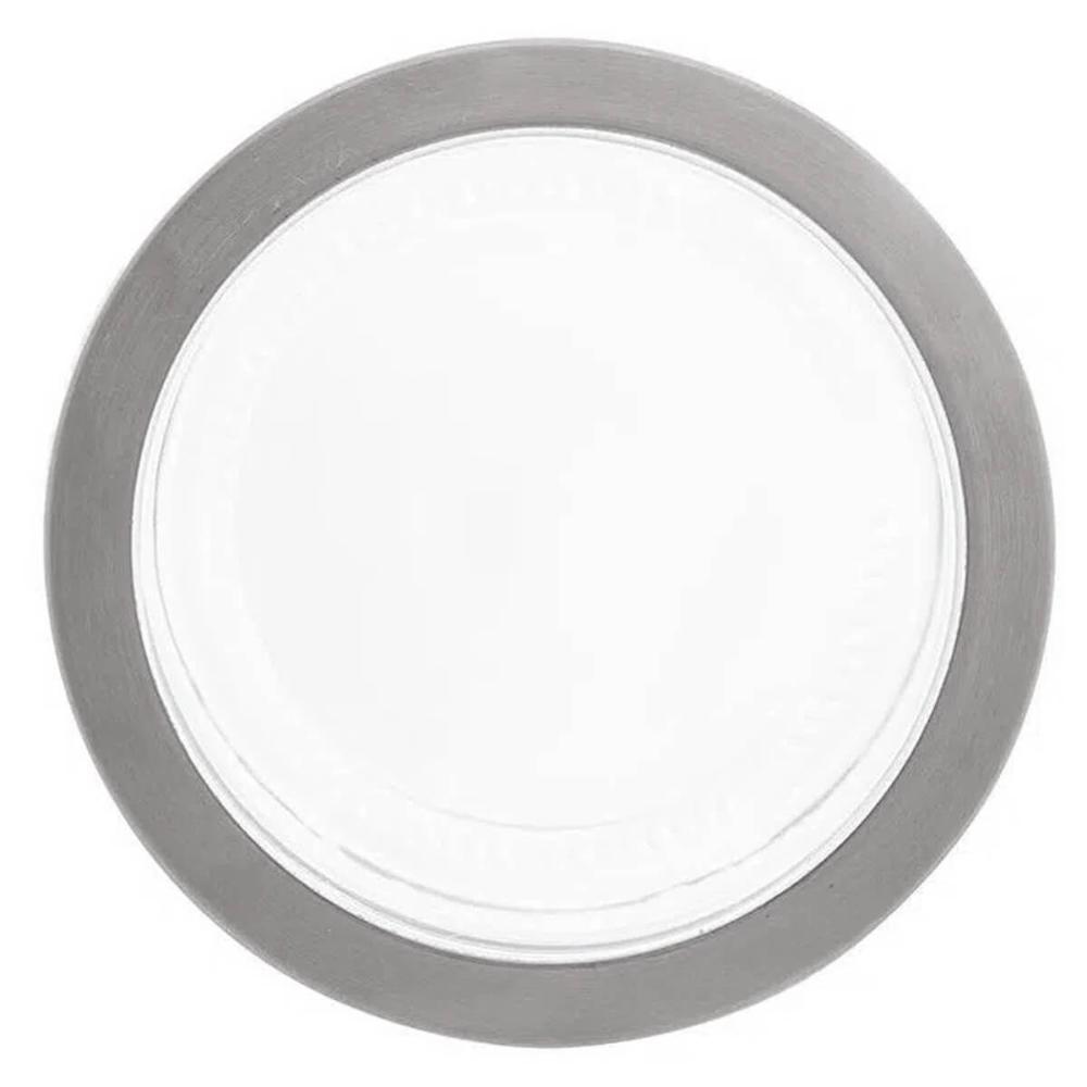 Jogo 4 Potes Redondos de Vidro com Tampas em Aço Inox 870ml Sydney Lyor Transparentes