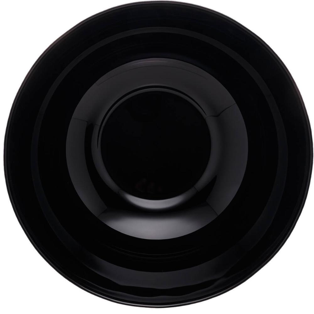 Jogo 5 Bowl De Vidro 1,8l Tigela Cumbuca Lyor Saladeira Diwali Black Opalino 21cm