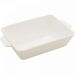Jogo 5 Refratários Porcelana Alça 34x21x5cm Lyor Travessa para Servir Lasanha Basic Branco