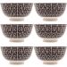 Jogo 6 Cumbucas de Porcelana Lyor 410ml Egypt Bowls Decorado