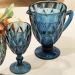 Jogo 6 Taças Vidro Diamond Azul 325ml Água Suco Refrigerante Coquetéis Lyor
