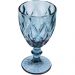 Jogo 6 Taças Vidro Diamond Azul 325ml Água Suco Refrigerante Coquetéis Lyor
