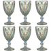 Jogo 6 Taças de Vidro 325ml Diamond Rainbow Metalizada Lyor