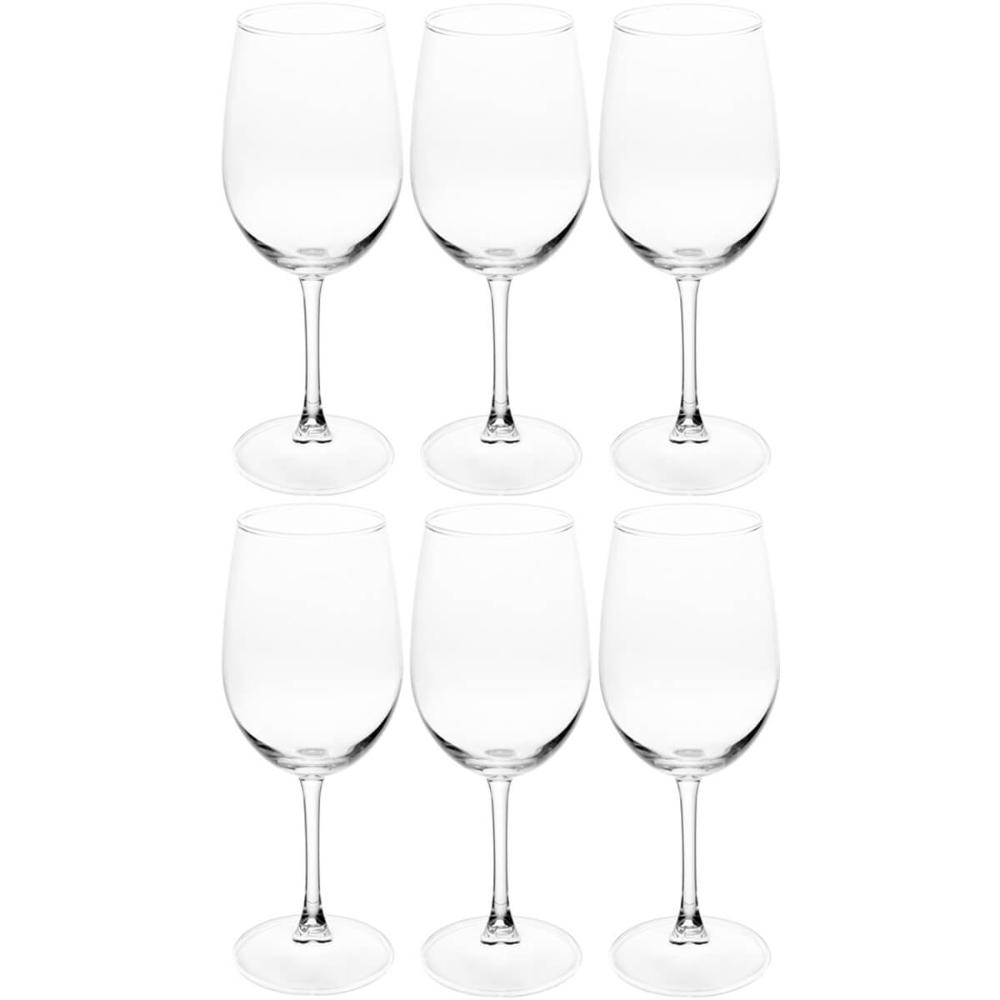 Jogo 6 Taças de Vidro para Vinho Tinto 420ml Lyor Degustação Branco Rose Gourmet