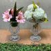 Jogo 6 Vasos Lyor Renaissance com Pé Vidro Flores 11x14,5cm Pequeno Decorativo