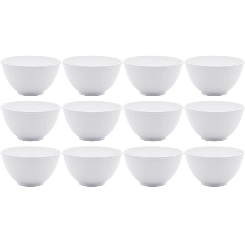 Jogo de 12 Cumbucas de Melamina Branca Bowls para Restaurant