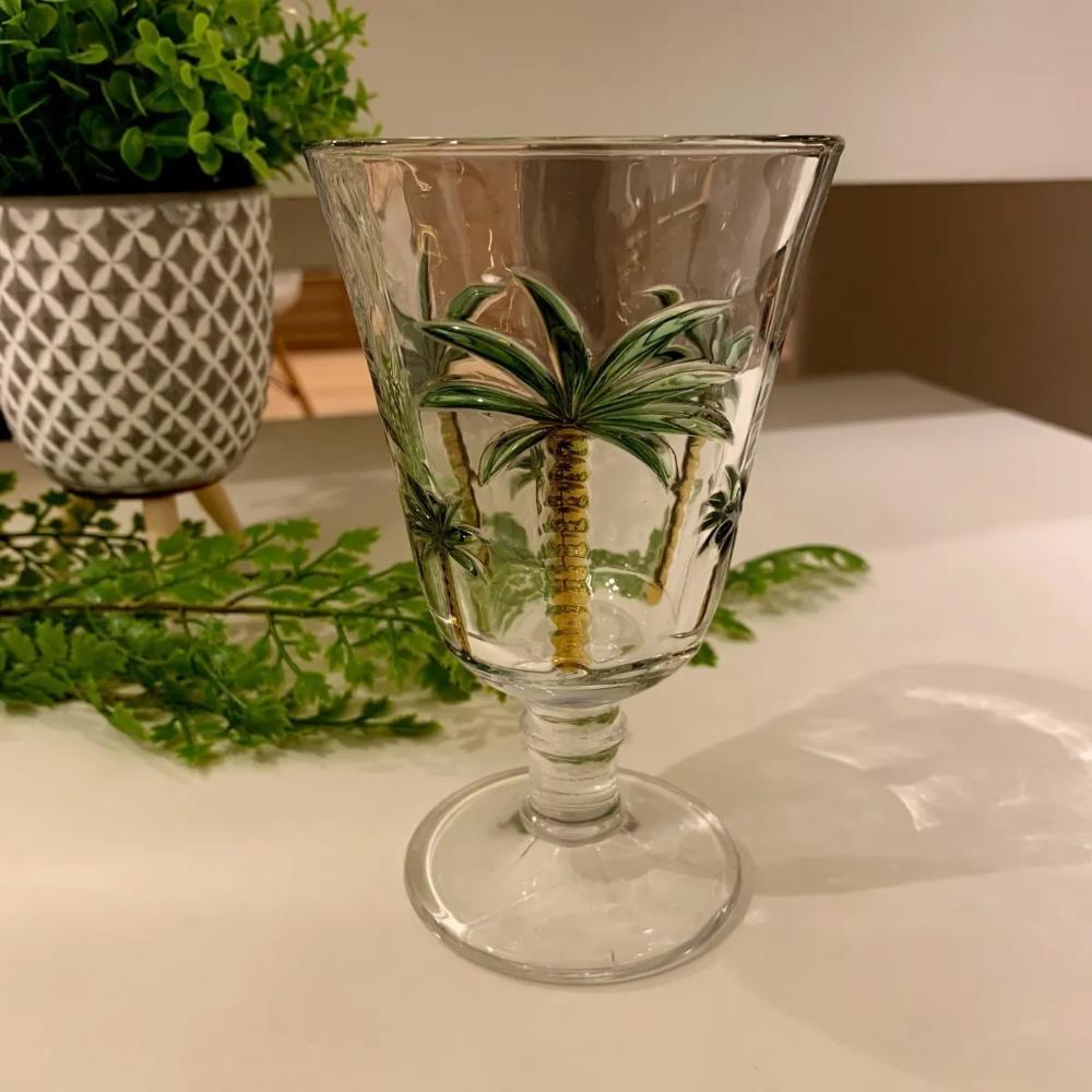 Jogo de Jarra de Cristal 1,3L com Taças 240ml Coqueiro Lyor