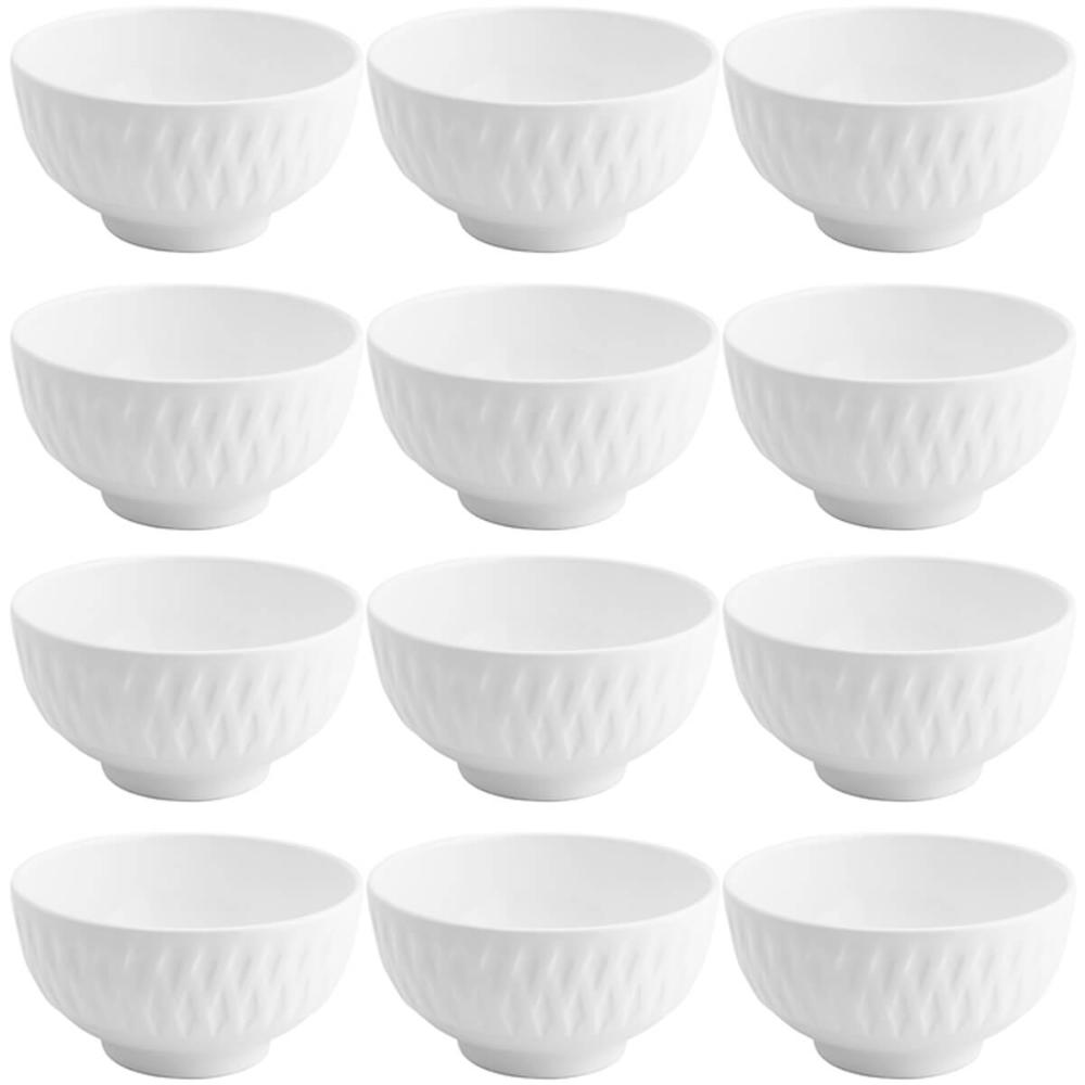 Jogo de Tigelas de Porcelana 270ml Ballon Lyor 12pçs Cumbucas para Sobremesa Petiscos