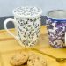 Jogo de Xícaras de Porcelana 12 Canecas com Infusor de Chá e