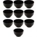 Kit 10 Bowls Cerâmica 680ml Preto Lyor Restaurante Cumbuca T