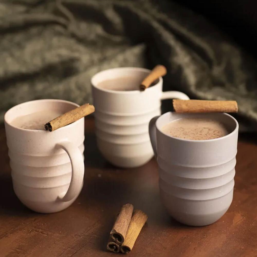 Kit 10 Canecas Plásticas Escolar 300ml Sortida Lyor Chá Café Sucos Bambu Lines
