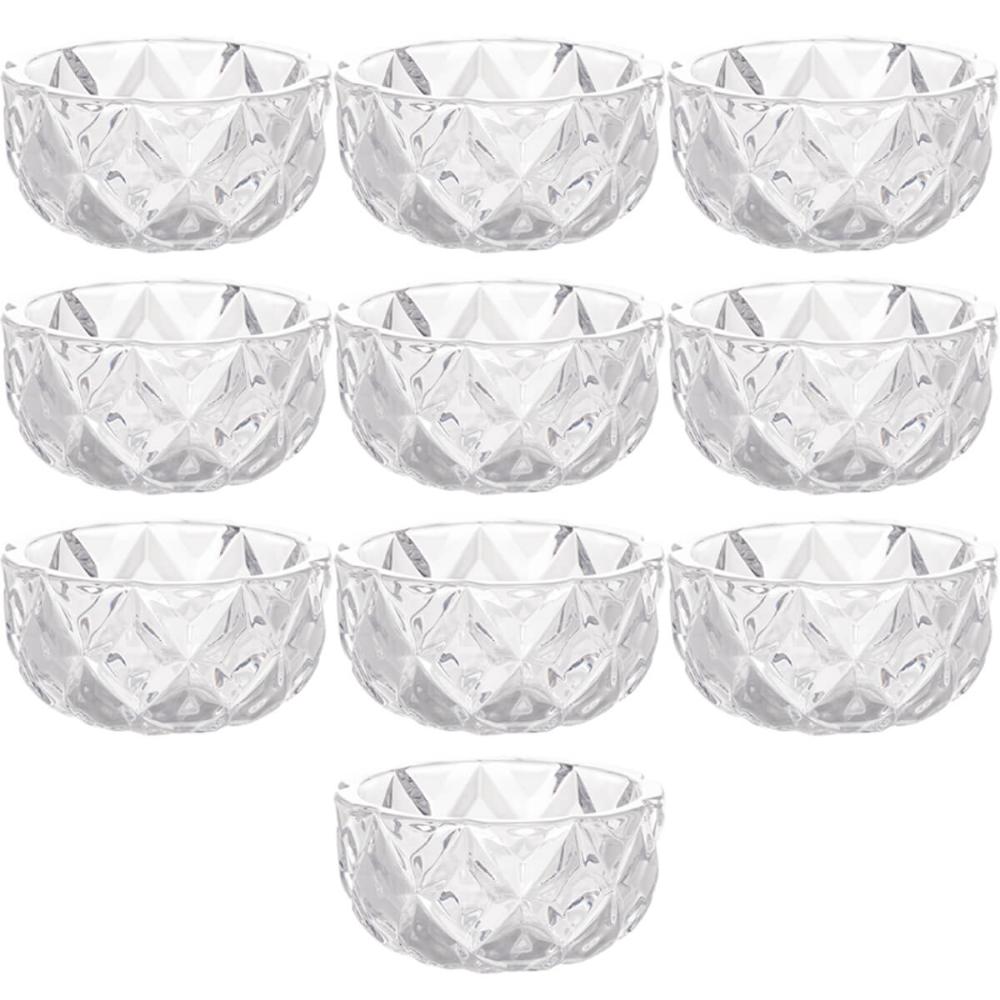 Kit 10 Cinzeiros de Cristal de Chumbo Bonitos para Hotéis Restaurantes Bowls Diamond Lyor