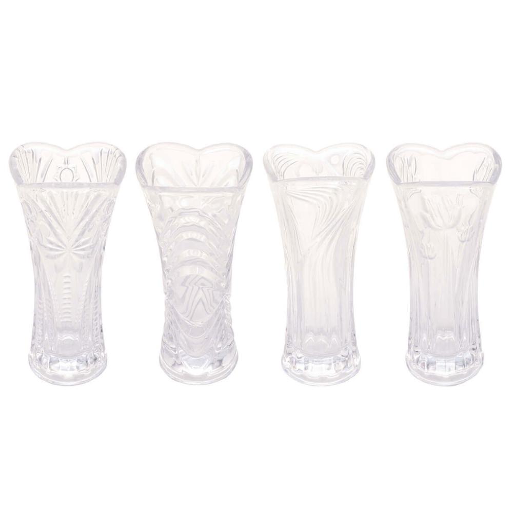 Kit 10 Jarros de Flor Vasos de Vidro Pequenos 7,5x17cm Sorti